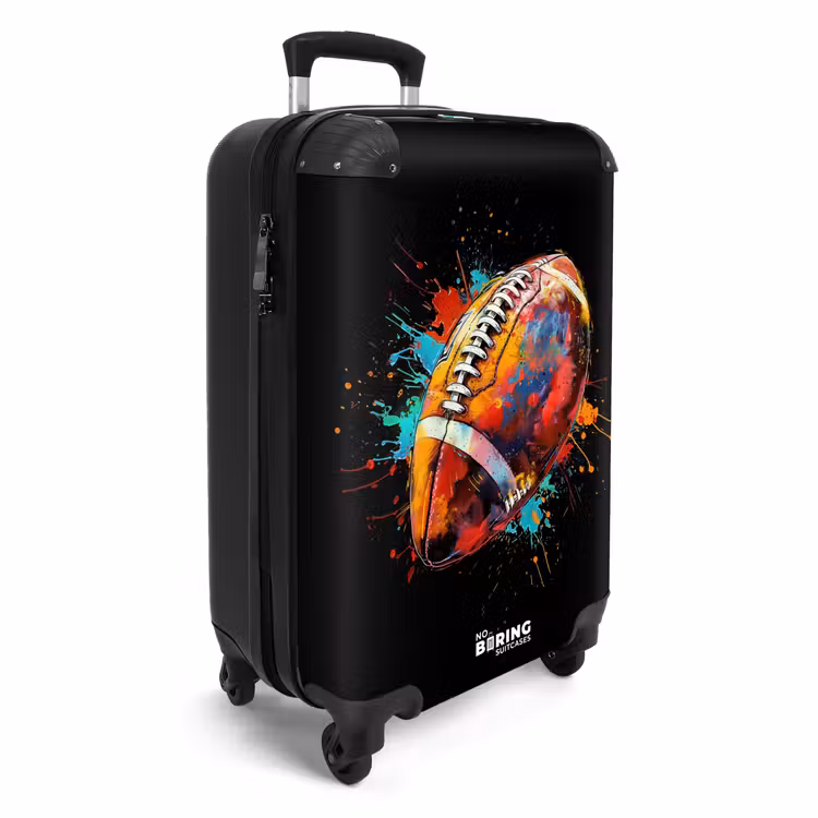 Rugbybal met kleurrijke graffiti NBS - Handbagage koffer - Unisex middel -productfoto_3d