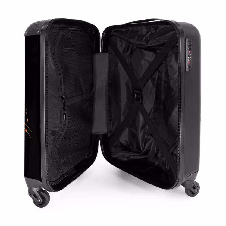 Rugbybal met kleurrijke graffiti NBS - Handbagage koffer - Unisex middel -binnenkant
