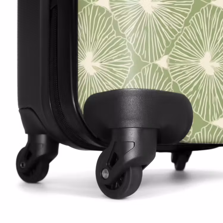 Koffer - Salbeigrün – Botanisch – Karos – Organisch – Muster - Saliegroen - Botanisch - Ruiten - Organisch - Patroon NBS - Handbagage koffer - Volwassenen Unisex middel