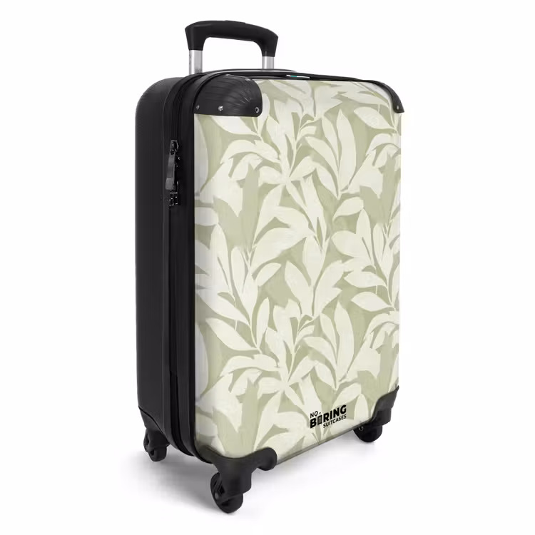 Koffer - Salbeigrün – Botanisch – Minimalistisch – Muster - Saliegroen - Botanisch - Minimalistisch - Patroon NBS - Handbagage koffer - Volwassenen Unisex middel