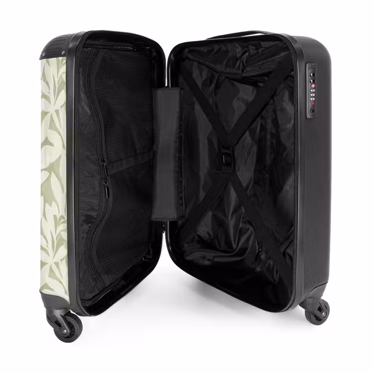 Koffer - Salbeigrün – Botanisch – Minimalistisch – Muster - Saliegroen - Botanisch - Minimalistisch - Patroon NBS - Handbagage koffer - Volwassenen Unisex middel