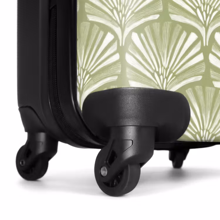 Koffer - Salbeigrün – Ginkgo Biloba – Fächer – Muster - Saliegroen - Ginkgo Biloba - Waaier - Patroon NBS - Handbagage koffer - Volwassenen Unisex middel