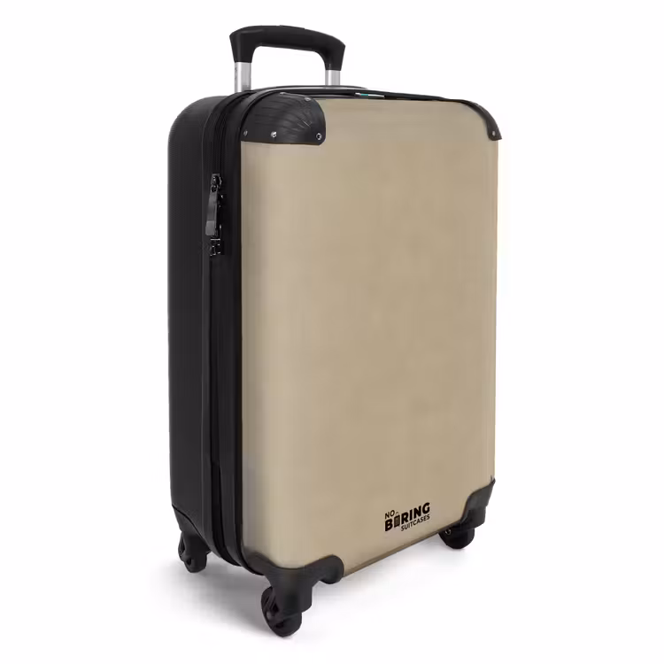 Zandkleur - Korrelige structuur - Beton NBS - Handbagage koffer - Volwassenen Unisex middel -productfoto_3d
