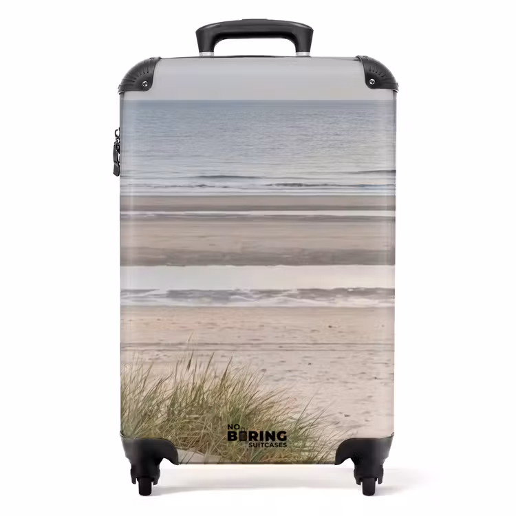 Zandstrand - Bewolkt - Duinen NBS - Handbagage koffer - Volwassenen Unisex middel -productfoto_recht