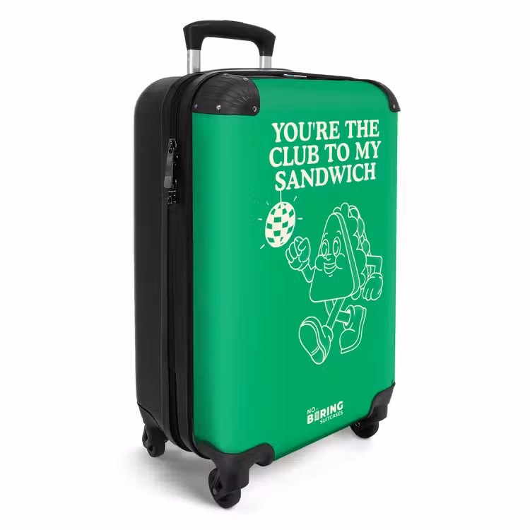 Koffer - Sandwich – Grün – Discokugel - Sandwich - Groen - discobal NBS - Handbagage koffer - Volwassenen Unisex middel