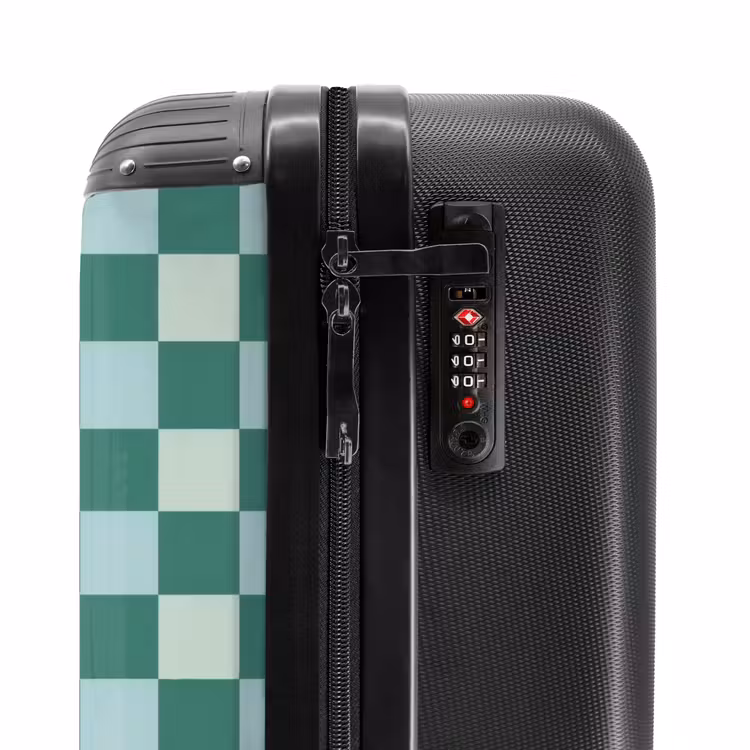 Koffer - Schach – Klassisch – Grün - Schaak - Klassiek - Groen NBS - Handbagage koffer - Vrouwen middel