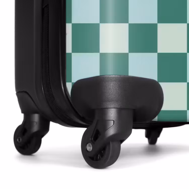Koffer - Schach – Klassisch – Grün - Schaak - Klassiek - Groen NBS - Handbagage koffer - Vrouwen middel