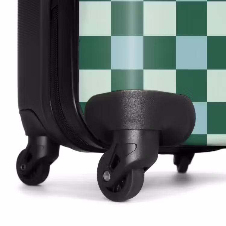 Koffer - Schachbrett – Klassisch – Grün - Schaakbord - Klassiek - Groen NBS - Handbagage koffer - Vrouwen middel