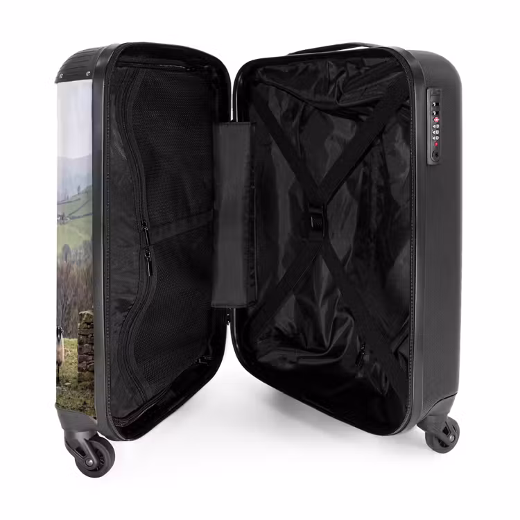 Koffer - Schafe – Reihe – Weide – Tiere – Land - Schapen - Rij - Weide - Dieren - Platteland NBS - Handbagage koffer - Volwassenen Unisex middel