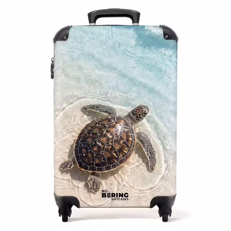 Koffer - Schildkröte – Klares Wasser – Strand – Tiere – Natur - Schildpad - Helder water - Strand - Dieren - Natuur NBS - Handbagage koffer - Volwassenen Unisex middel