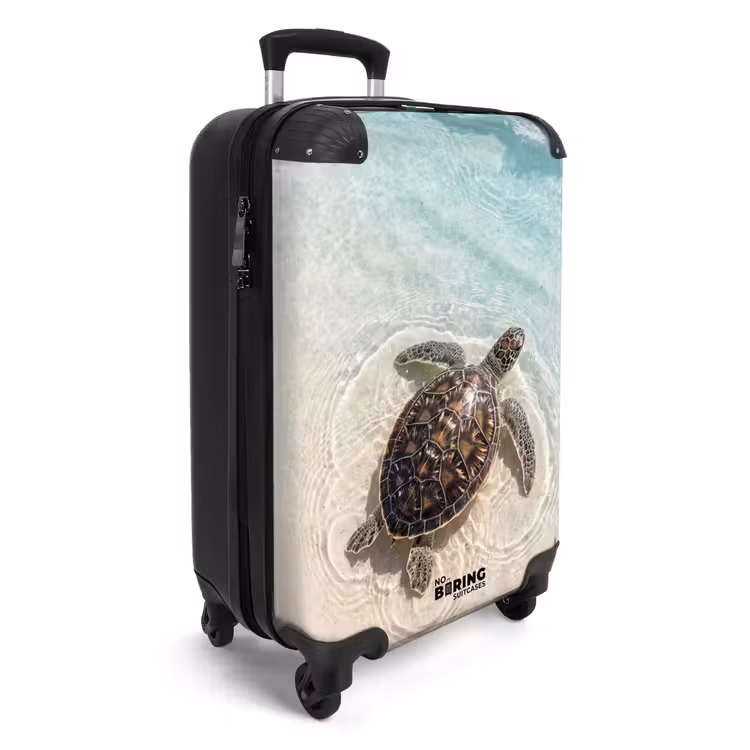 Koffer - Schildkröte – Klares Wasser – Strand – Tiere – Natur - Schildpad - Helder water - Strand - Dieren - Natuur NBS - Handbagage koffer - Volwassenen Unisex middel