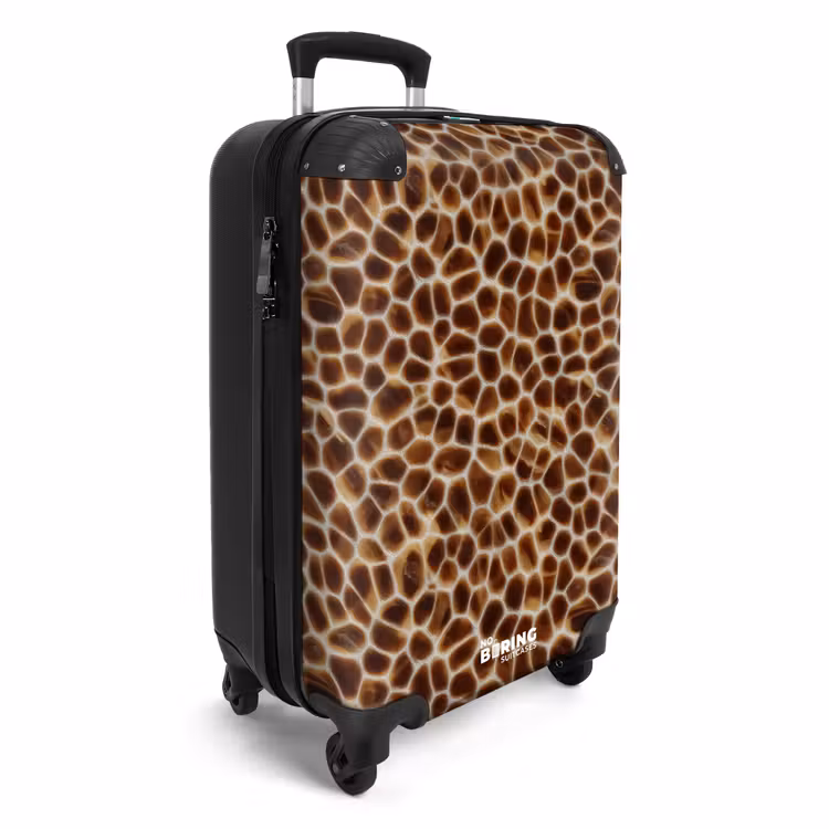 Koffer - Schildkröte - Muster - Braun - Schildpad - Patroon - Bruin NBS - Handbagage koffer - Vrouwen middel