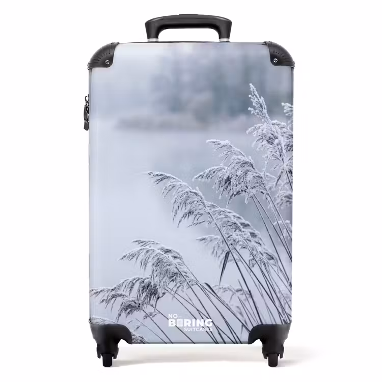 Koffer - Schilf – Gefroren – Winter – Natur - Riet - Bevroren - Winter - Natuur NBS - Handbagage koffer - Volwassenen Unisex middel