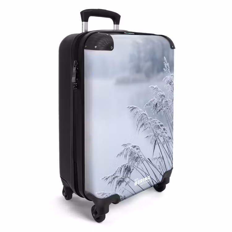 Koffer - Schilf – Gefroren – Winter – Natur - Riet - Bevroren - Winter - Natuur NBS - Handbagage koffer - Volwassenen Unisex middel