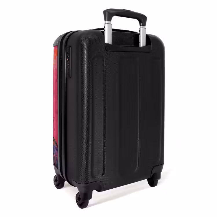 Chimpansee met bril in graffiti stijl NBS - Handbagage koffer - Unisex middel -achterkant