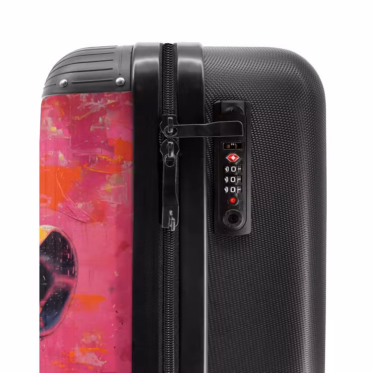 Chimpansee met bril in graffiti stijl NBS - Handbagage koffer - Unisex middel -slot