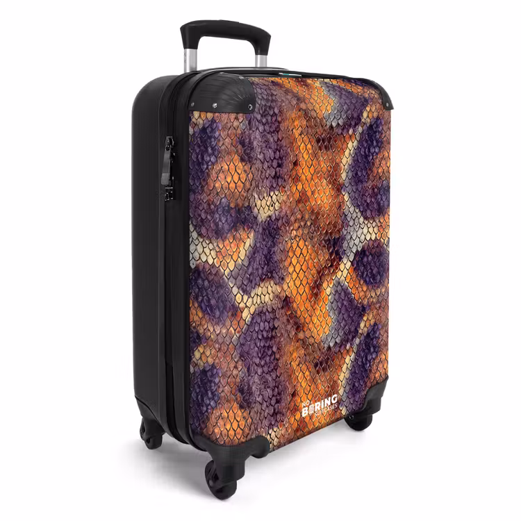 Koffer - Schlange - Schuppen - Bunt - Slang - Schubben - Kleurrijk NBS - Handbagage koffer - Vrouwen middel