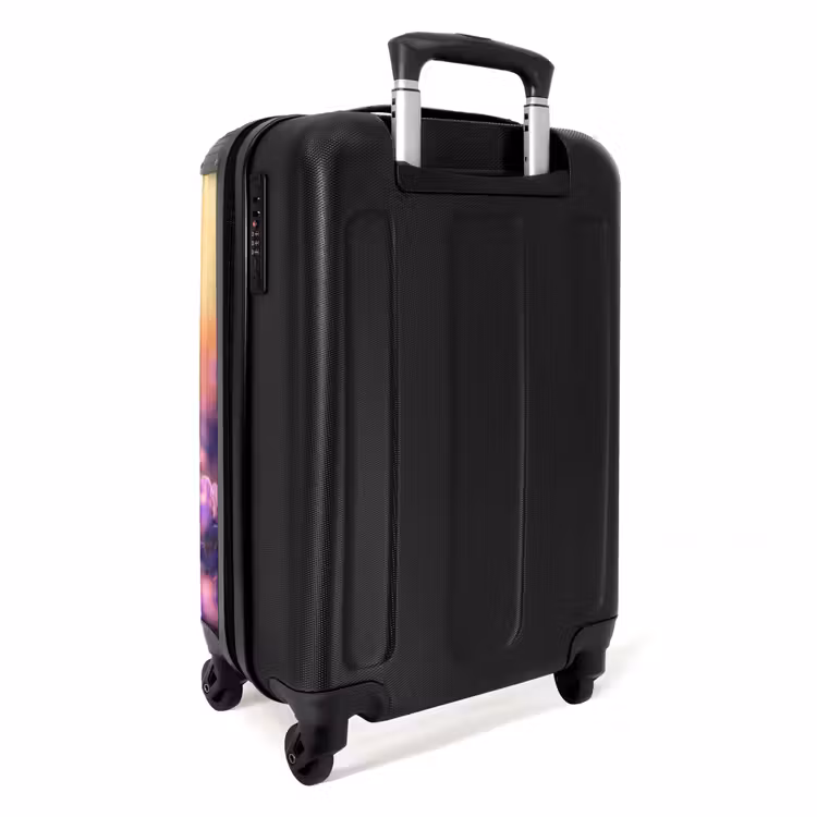 Vlinder op paarse lavendel NBS - Handbagage koffer - Unisex middel -achterkant