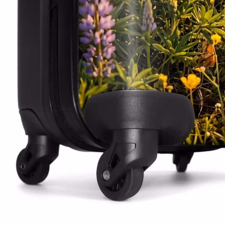 Koffer - Schmetterlinge – Wasserfall – Blumenwiese - Vlinders - Waterval - Bloemenveld NBS - Handbagage koffer - Vrouwen middel