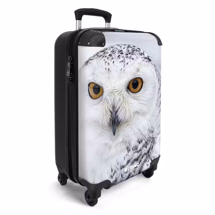 Koffer - Schnee-Eule – Auge – Tierwelt – Weiß - Sneeuwuil - Oog - Wildlife - Wit NBS - Handbagage koffer - Volwassenen Unisex middel