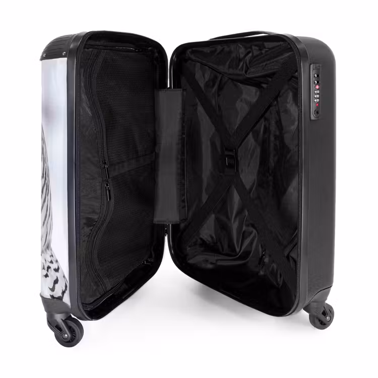Koffer - Schnee-Eule – Auge – Tierwelt – Weiß - Sneeuwuil - Oog - Wildlife - Wit NBS - Handbagage koffer - Volwassenen Unisex middel