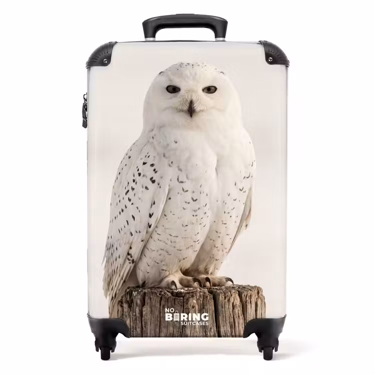 Koffer - Schnee-Eule – Pfahl – Winter – Porträt – Majestätisch - Sneeuwuil - Paal - Winter - Portret - Majestueus NBS - Handbagage koffer - Volwassenen Unisex middel