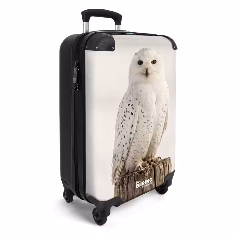 Koffer - Schnee-Eule – Pfahl – Winter – Porträt – Majestätisch - Sneeuwuil - Paal - Winter - Portret - Majestueus NBS - Handbagage koffer - Volwassenen Unisex middel