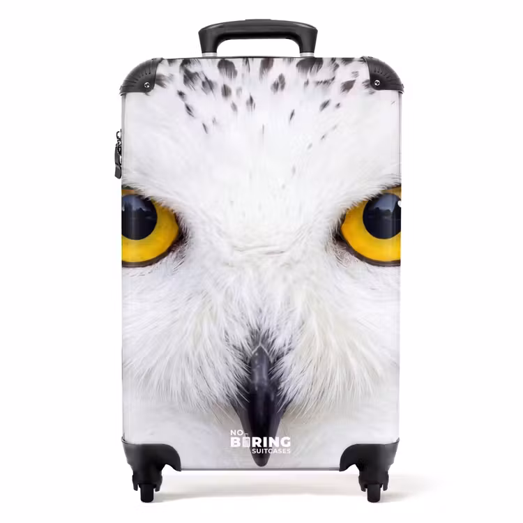 Koffer - Schnee-Eule – Porträt – Gelb - Sneeuwuil - Portret - Geel NBS - Handbagage koffer - Volwassenen Unisex middel