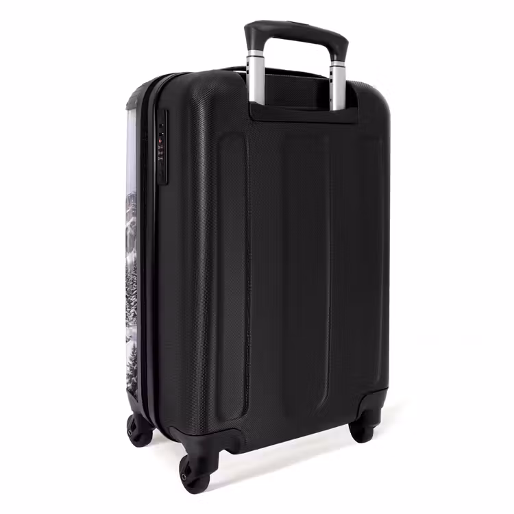 Koffer - Schneelandschaft – Berge – Fluss – Winter - Sneeuwlandschap - Bergen - Rivier - Winter NBS - Handbagage koffer - Volwassenen Unisex middel