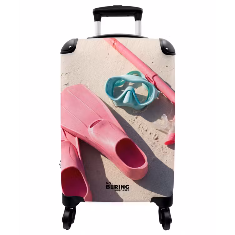 Koffer - Schnorchelset – Strand – Sommer – Rosa - Snorkelset - Strand - Zomer - Roze NBS - Handbagage koffer - Vrouwen middel