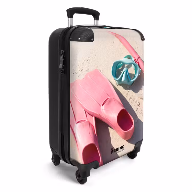Koffer - Schnorchelset – Strand – Sommer – Rosa - Snorkelset - Strand - Zomer - Roze NBS - Handbagage koffer - Vrouwen middel
