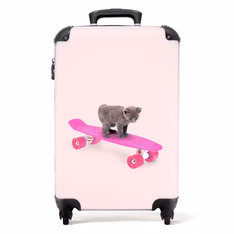 Wheely whiskers NBS - Handbagage koffer - Unisex middel -productfoto_recht
