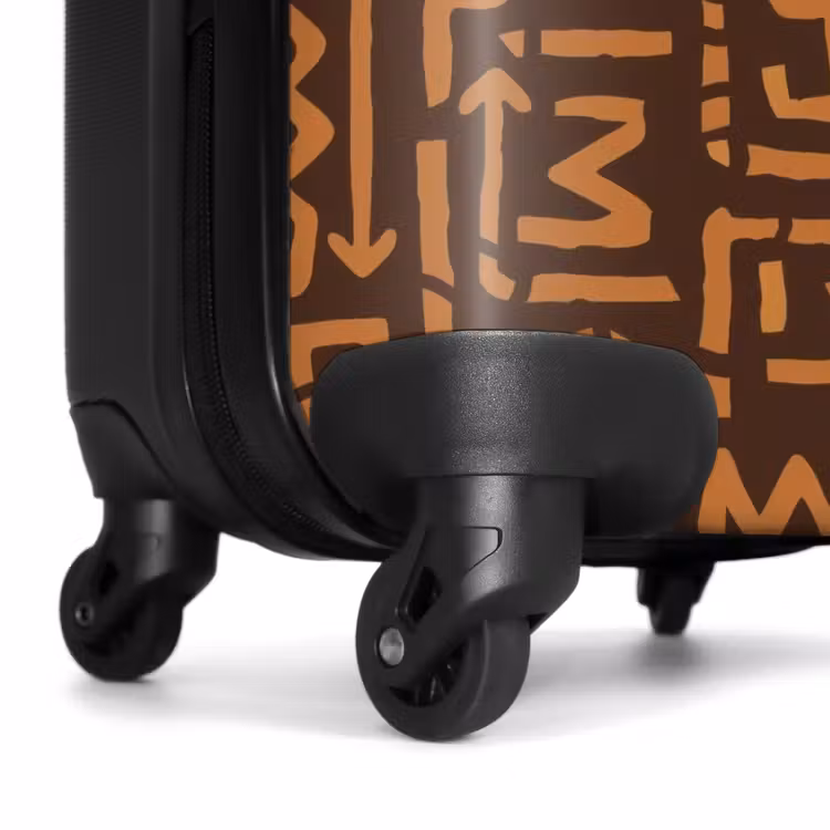 Koffer - Schokoladenbraun – Ethno – Tribal – Symbole - Chocoladebruin - Etnisch - Tribaal - Symbolen NBS - Handbagage koffer - Volwassenen Unisex middel