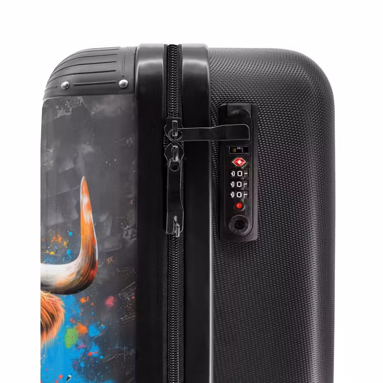 Schotse hooglander als graffiti art NBS - Handbagage koffer - Volwassenen Unisex middel -slot