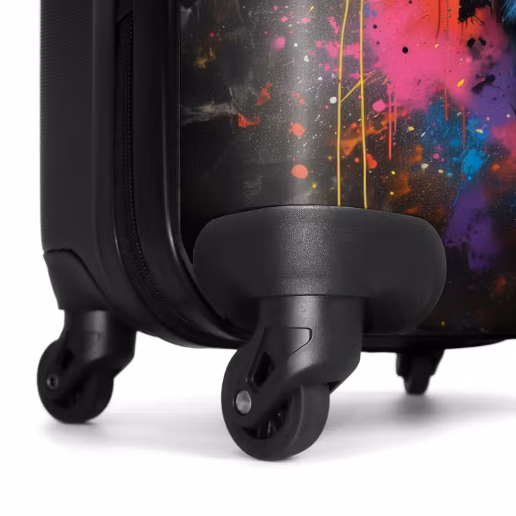 Schotse hooglander als graffiti art NBS - Handbagage koffer - Unisex middel -wiel
