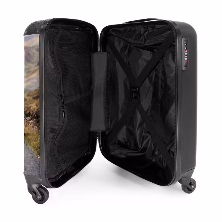Koffer - Schottische Hochlandrinder – Straße – Landschaft – Herde - Schotse Hooglanders - Weg - Landschap - Kudde NBS - Handbagage koffer - Volwassenen Unisex middel