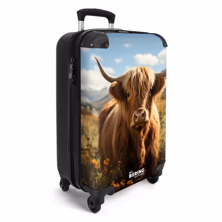 Schotse hooglander in weide NBS - Handbagage koffer - Unisex middel -productfoto_3d