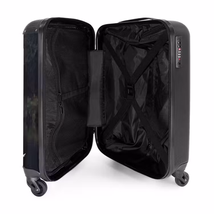 Koffer - Schwäne – Fluss – Wald - Zwanen - Rivier - Bos NBS - Handbagage koffer - Volwassenen Unisex middel