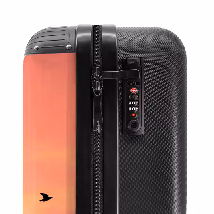 Koffer - Schwarm – Vögel – Orange - Zwerm - Vogels - Oranje NBS - Handbagage koffer - Vrouwen middel