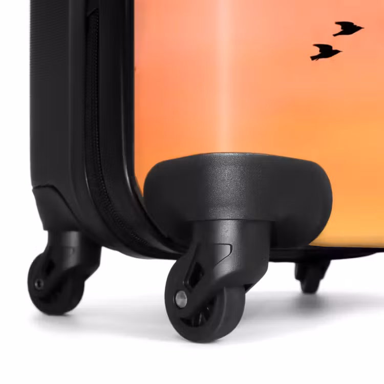 Koffer - Schwarm – Vögel – Orange - Zwerm - Vogels - Oranje NBS - Handbagage koffer - Vrouwen middel