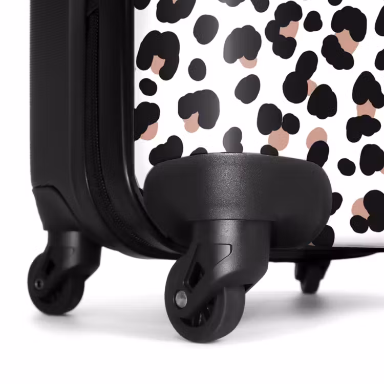 Zwarte vlekken met witte achtergrond NBS - Handbagage koffer - Volwassenen Unisex middel -wiel