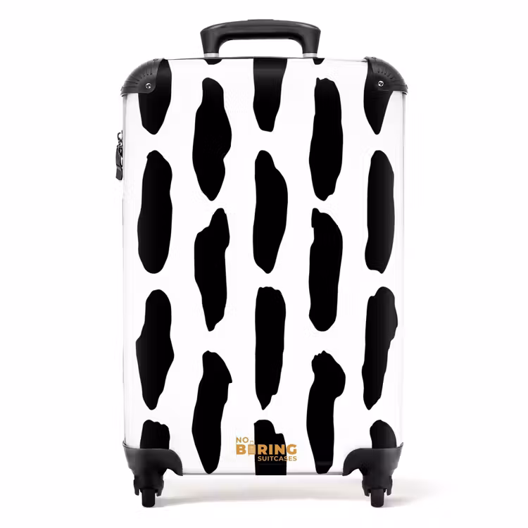 Zwarte vormen op een witte achtergrond NBS - Handbagage koffer - Volwassenen Unisex middel -productfoto_recht