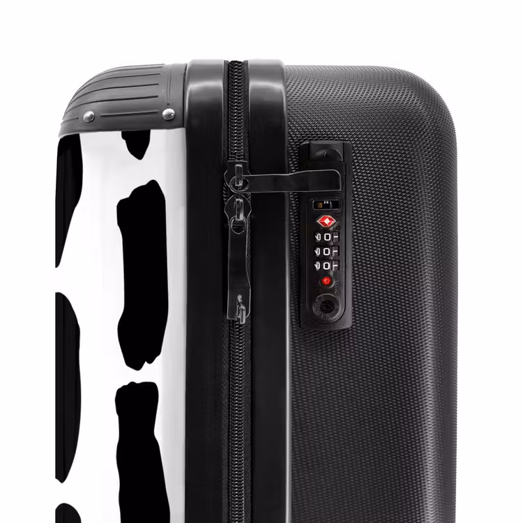 Zwarte vormen op een witte achtergrond NBS - Handbagage koffer - Volwassenen Unisex middel -slot
