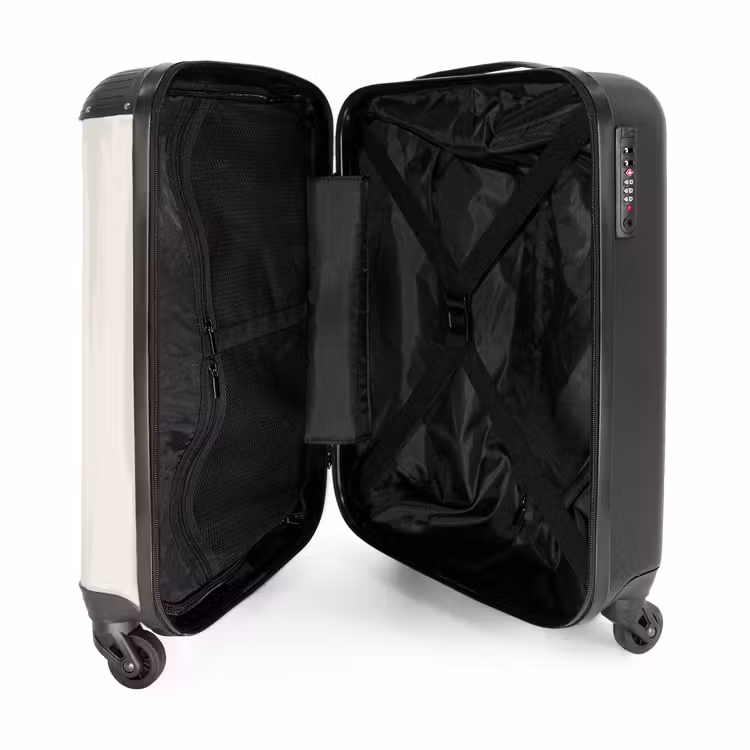 Zwevende harten in zachte rode en roze tinten NBS - Handbagage koffer - Volwassenen Unisex middel -binnenkant