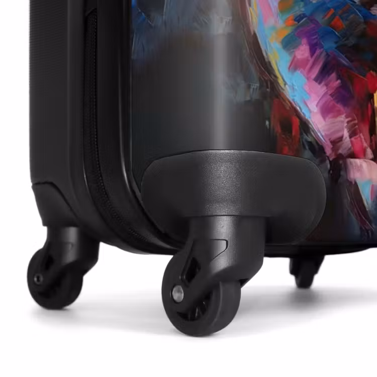 Varken op donkere achtergrond als olieverf kunst NBS - Handbagage koffer - Unisex middel -wiel