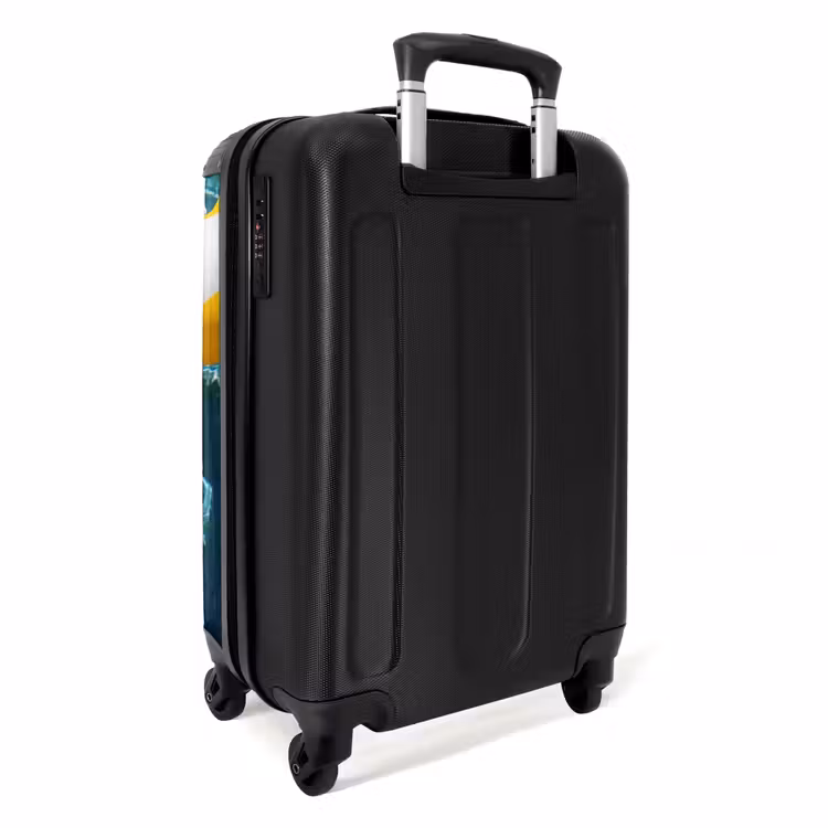 Koffer - Schwimmbad – Schwimmringe – Sommer – Gelb – Blau - Zwembad - Zwembanden - Zomer - Geel - Blauw NBS - Handbagage koffer - Vrouwen middel