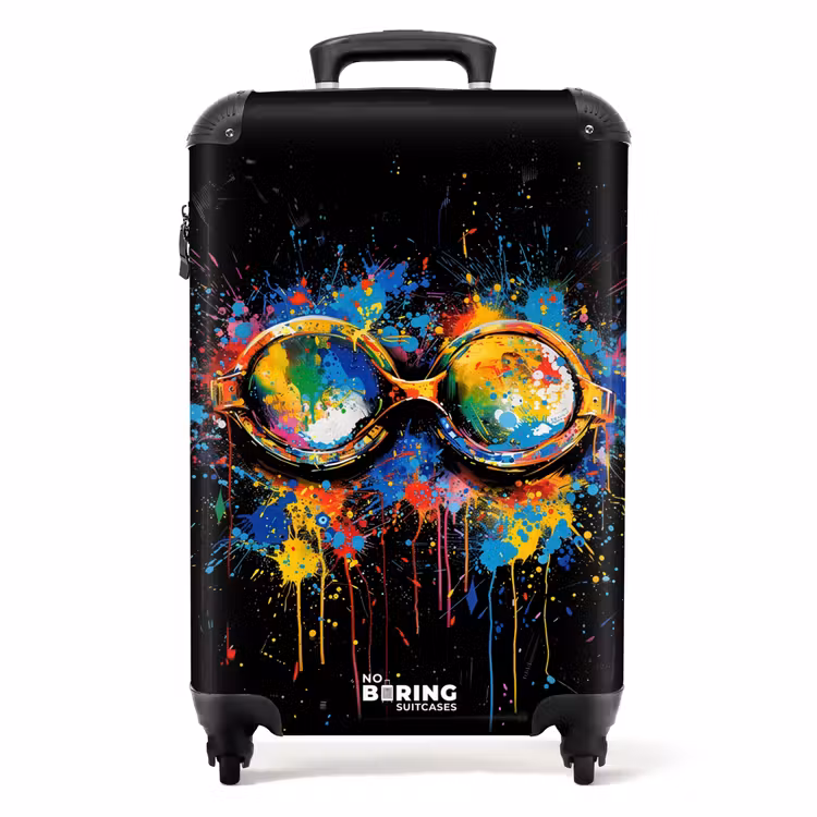 Zwembril met graffiti NBS - Handbagage koffer - Unisex middel -productfoto_recht