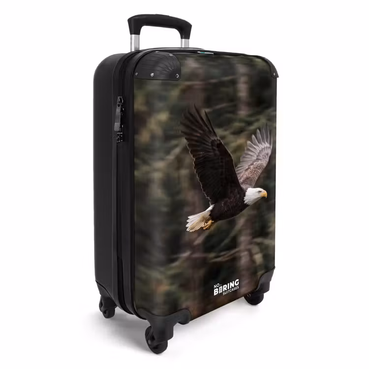 Koffer - Seeadler – Fliegen – Wald – Natur - Zeearend - Vliegen - Bos - Natuur NBS - Handbagage koffer - Volwassenen Unisex middel