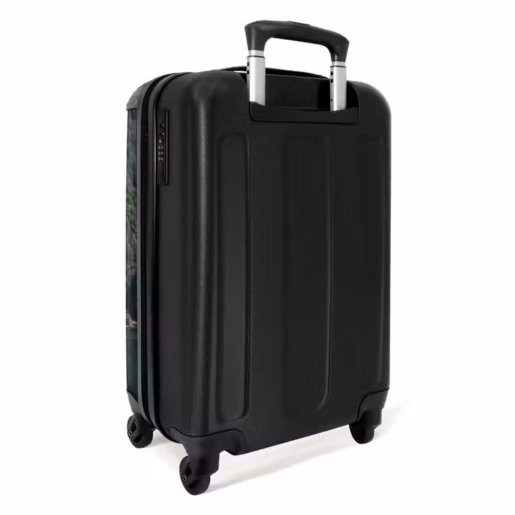 Koffer - Segelboot – Wasser – Berge – Natur – Grün - Zeilboot - Water - Bergen - Natuur - Groen NBS - Handbagage koffer - Volwassenen Unisex middel