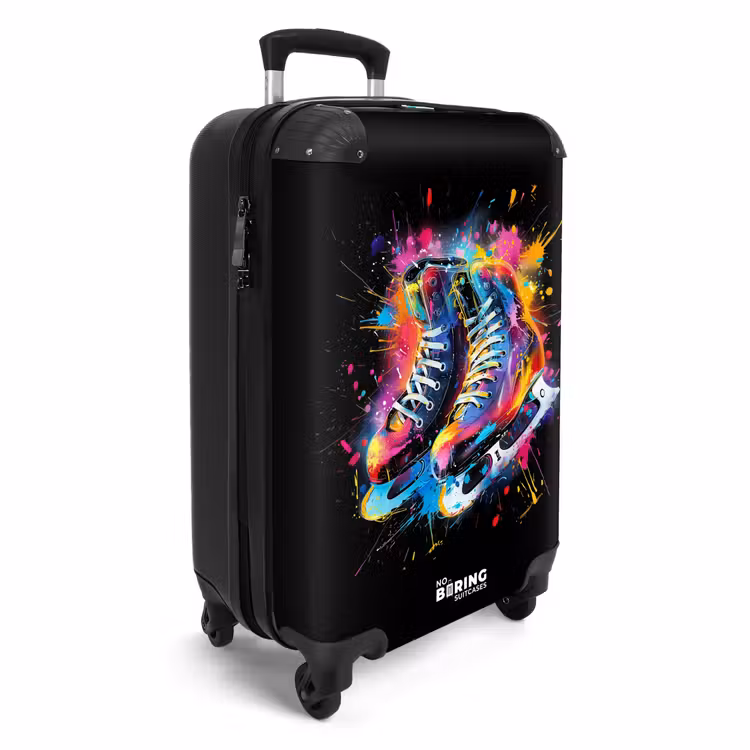 Schaatsen met kleurrijke graffiti NBS - Handbagage koffer - Unisex middel -productfoto_3d